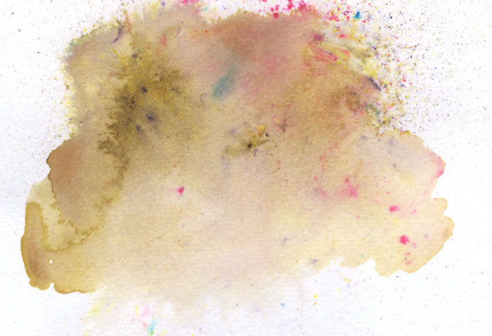 A test swatch of Brusho powder - Moss Green.