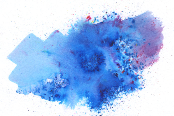 A test swatch of Colourcraft powder - Cobalt Blue.