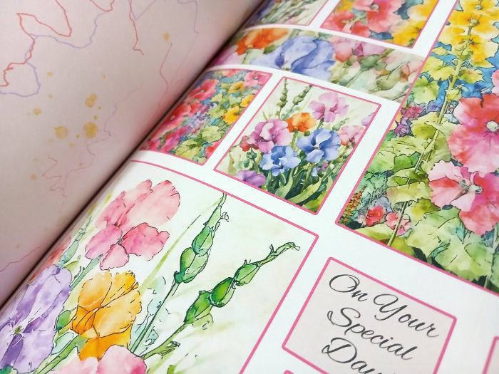 An inside view of one of the pages of "Summer Flowers" by Kay Burton.
