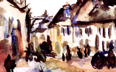 Pontoise, the Road to Gisors in Winter by Impressionist Painter Camille Pissarro