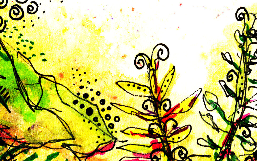 Spring Garden Art – Sketching with Mixed Media