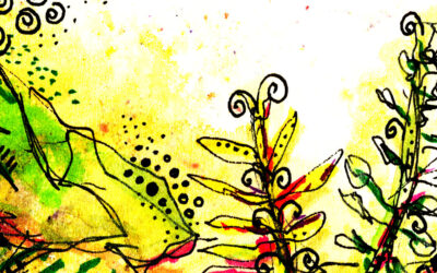 Spring Garden Art – Sketching with Mixed Media